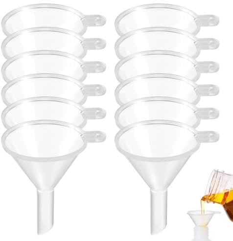 20 Pcs Small Funnel Mini Funnel Kitchen Use Funnels Clear Plastic Funnels Narrow Neck Funnel Plastic Funnel Urn Filling Tool for Lab Bottles Sand Art Perfumes Spices Recreational Activities