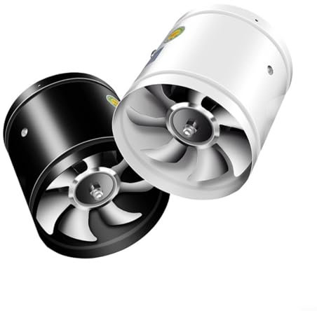 snowchecking 200Mm Extractor Fan With 7 Metal Reinforced Blades For Inline Duct Fans Industrial Duct Extractor Fans And Smoke Exhaust Duct Fans(black)