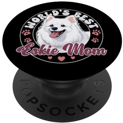 American Eskimo Hund Dog World's best Eskie Mom PopSockets mit austauschbarem PopGrip