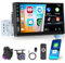 Ohradio Radio Coche 1 DIN con Pantalla de 7 Pulgadas - CarPlay Inalámbrico Android Auto Inalámbrico, Autoradio Bluetooth 1 DIN con Radio FM 2 USB Enlace Espejo+Cámara Trasera+Mic+Mando a Distancia