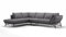 sofanella Leder Ecksofa Links Estella Grau Italienisches Design