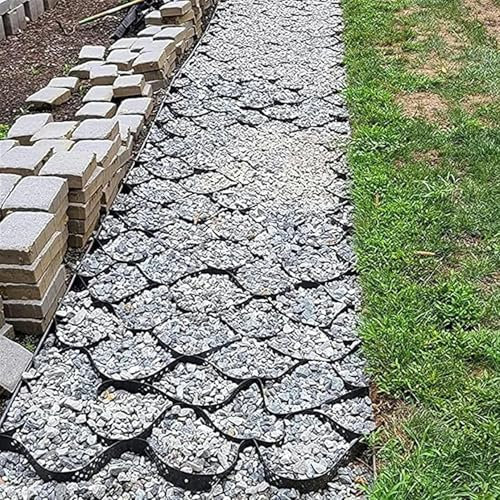 GFXYQPDNV Gravel Ground Grid 2 Inch Driveway Stabilization Grids Walkway/Driveway Ground Grid for Patios Sheds Slopes Pathways Parking(2x5m/6.5x16ft)-1