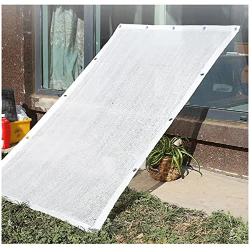 Voile d'ombrage rectangulaire anti-UV pour jardin, terrasse, fleurs et abris auto Blanc 3 x 6 m