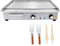 MOOTACO Elektrische Grillplatte mit Zeitschaltuhr, Profi Gastro Elektrogrill mit 54 cm Grillfläche, Kommerziell Elektro Grillplatte Tischgrill