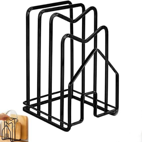 Supports Pour Planches à Découper, Porte Couvercle De Casserole, Panneau De Planche à Découper Avec 4 Compartiments Pour Stocker Des Couvercles En Pot Et Des Pelles De Planche à Découper