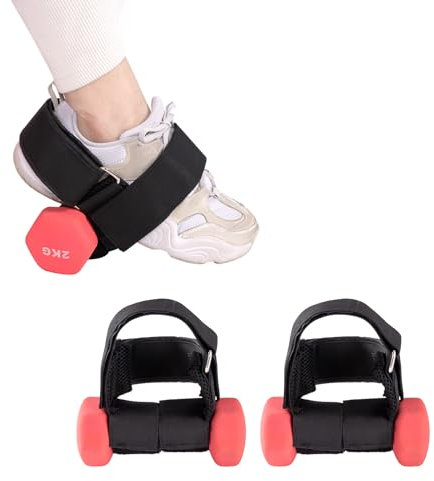 Cretosou 2PCS Tibialis Trainer Dumbbell Foot Attachment, Adjustable Ankle Weights Cable Kickback Ankle Strap, Gym Cable Attachment Or Strap Leg Muscles Strength Training Workout
