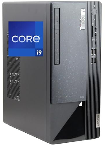 Lenovo ThinkCentre Neo 50T Gen4 Tower, Intel i9-12900K, 64GB Ram, 4TB NVMe SSD, DisplayPort, HDMI, VGA, USB-C, lettore di schede, AX WiFi, BT, Windows 11 Pro, Nero Desktop