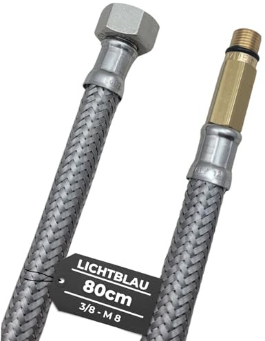 LICHTBLAU Panzerschlauch 80cm 3/8 Zoll M8 lang