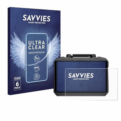 Savvies 6 Stück Schutzfolie für DJI RC Pro 2 Displayschutz-Folie Ultra-Transparent