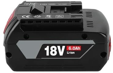 Hochleistungs-Akkus For Elektrowerkzeuge, Kompatibel Mit BOSCH, 18 V, 6,0 Ah, Lithium-Ionen-Akku GBA 18 V, 4,0 5,0 Ah, Professioneller GBA, GSR, GSB, BAT609, Wiederaufladbarer Akku(BS-18V 6Ah)
