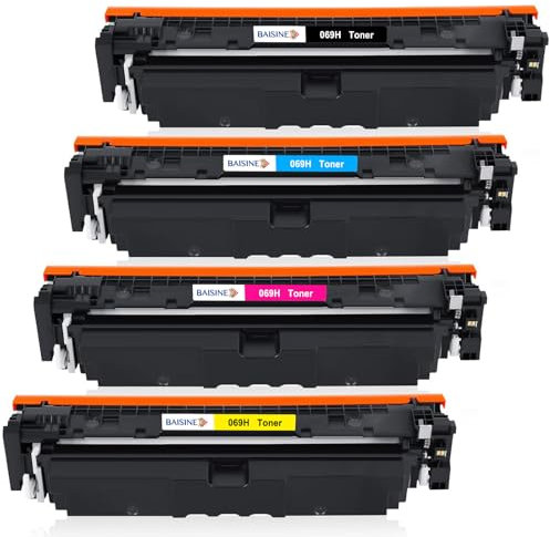BAISINE 069H Toner Kompatibel für Canon 069H CRG-069 CRG-069H Ersatz mit Canon i-SENSYS MF754Cdw MF752Cdw LBP673Cdw LBP674Cdw LBP674Cx MF753Cdw MF756Cx (4er-Pack, Black Cyan Yellow Magenta)