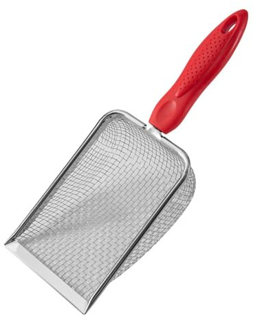YIXANNX Durable Mesh Litter Scoops Stainless Steel Cat Sifter Shovel Comfortable Handling Sturdy And Long Using Time. Cat Scooper For Litter Boxes Kitty Scoops, Mesh 3.8x3.8mm