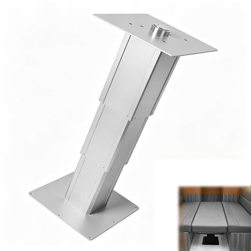 KAMRVLAAI Pneumatischer Wohnmobil-Tischbeinsockel, Gasdruckfeder, Aluminiumlegierung, verstellbarer Sockel für Wohnmobile, Dinette zum Bett, Umwandlung von Campingbus, Dinette zum Bett, stabile