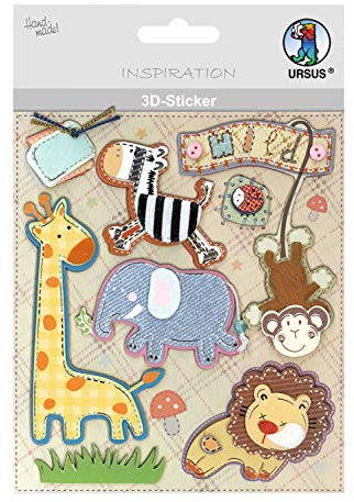 Ursus 564200123 - 3D Sticker Baby, bestehend aus mehreren Ebenen, hochwertige Materialien, selbstklebend, ideal zum Verzieren von Grußkarten, Scrapbooking und für andere Bastelarbeiten