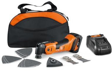 FEIN Multimaster AMM 700 Max 4.0 Ah NYLON BAG EDITION, Set mit 18 Zubehören. Kompatibel mit AMPShare oder Bosch Professional 18V Akkus, Mit 18v/4Ah Akku und Schnellladegerät. In Nylon Tasche FEIN
