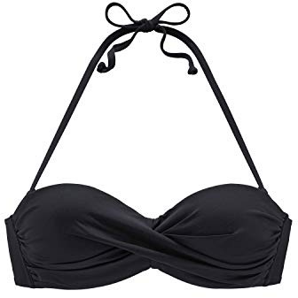 Lascana Damen Bügel-Bandeau-Bikini-Top mit wattierten Cups und Stäbchen