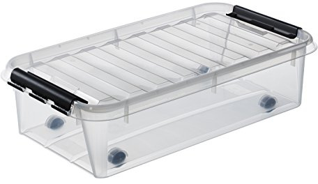 Orthex 3541570 Clipbox Smart Store Classic 35 / 35 L Volumen, transparent / mit Rollen