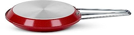 Zanetti, Padella Girafrittata Doppia Modello Adriatica, Padella Doppia Antiaderente Diametro 26 cm, Colore Rosso, Made in Italy