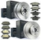 Bremsen/Bremsscheiben + Bremsbeläge vorne + hinten NB PARTS GERMANY 10041697, Dual