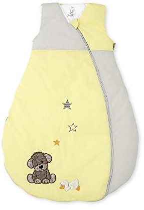 Sterntaler Schlafsack für Kleinkinder, Ganzjährig, Funktionsschlafsack Hanno und Edda, Reißverschluss, Größe: 90, Gelb