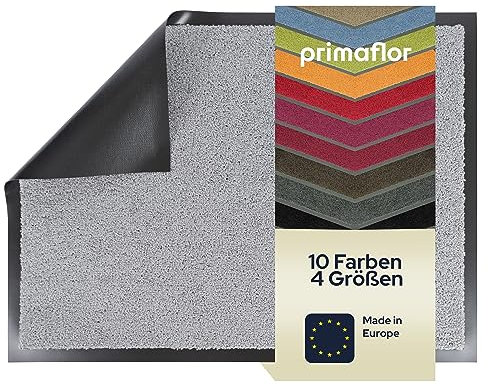 Primaflor Fußmatte - Dancer | 60 x180 cm, Hellgrau, Viele Größen und Farben, rutschfeste Schmutzfangmatte, Hochwertiger Fußabtreter, Sauberlaufmatte, Türvorleger für Flur und Eingang