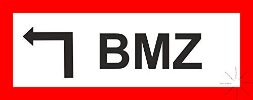 10cm! 2Stück! Klebe-Folie Wetterfest Made-IN-Germany: BMZ Brandmeldezentrale Wegweiser C78 UV&Waschanlagenfest Auto-Aufkleber Profi-Qualität!