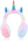SATINIOR Cache-Oreilles d'Hiver Licorne en Peluche Dessin Animé (Bleu)