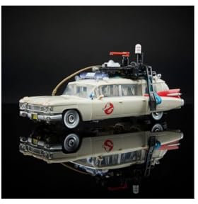 Hasbro Ghostbusters Transformers Spielzeug Generations, Transformers Collaborative Ghostbusters: Legacy, Ecto-1 Ectotron verwandelbare 17,5 cm große Figur, E95565E00