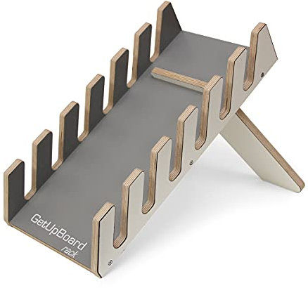 GetUp Gymba Ständer für 6 Boards, Grau-Weiß, Laminated Birch Plywood