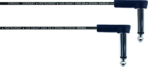 CORDIAL - ECL EI0.45RR -Cable patch plano Guitarra jack angular 45 cm