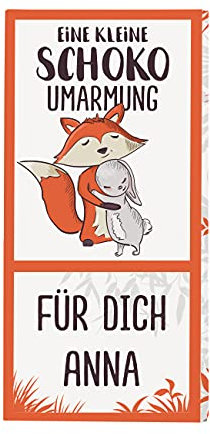 Herz & Heim® Personalisierte Schokolade Eine kleine Schoko-Umarmung 100g mit Wunschtext