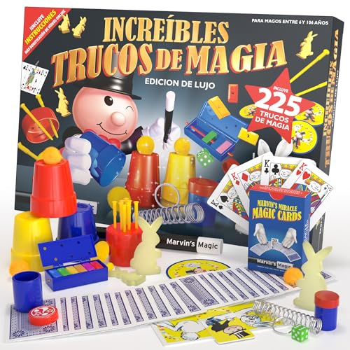 Marvin's Magic Set de Magia para Niños - 225 Trucos - +8 años | Set de Magia para Niños, 225 Trucos de Magia Divertidos, Accesorios e Instrucciones, Regalo +8 años