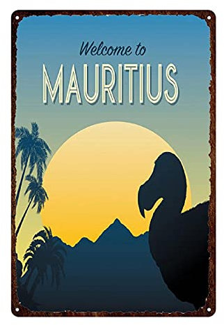 lylsunny Reise City Vintage Blechschilder Metall Poster Landschaft Retro Plaque Eisenplatte Wandkunst Dekor Für Bar Home 20x30cm Mauritius
