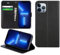 DN-Technology for iPhone 13 Pro Case Flip Leather Wallet Book Stand Folio Card Holder Phone Cover iPhone 13 Pro 6.1'' (BLACK)