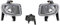 EASYSHOP24H SET 2 Faro Fanale Proiettore Fendinebbia Sinistro Destro Compatibile Per Grande Punto da 2005 Parabola Nera Lampadina Alogena H1 Fanalino Faretto Antinebbia Anteriore