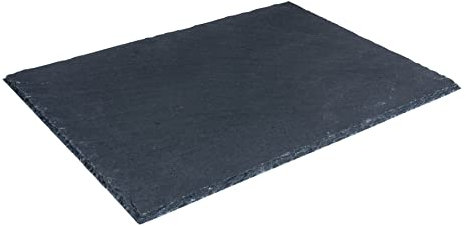 levandeo Plateau de service rectangulaire 40 x 30 cm - Plateau en ardoise - Décoration de table - Battu à la main