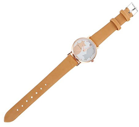 Mikikit Damen-Armbanduhr mit Muster Damen-gürteluhr für Mädchen Aluminiumlegierung Modisch
