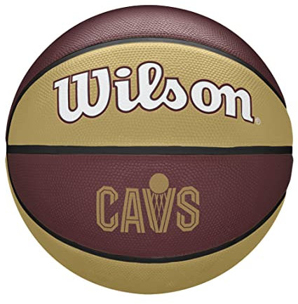Wilson Basketball, NBA Team Tribute, Cleveland Cavaliers, Outdoor und Indoor, Größe: 7, Braun