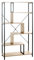 HAKU Möbel Regal Eiche, schwarz, MDF, Metall - Maße: B 84 cm x H 163 cm x T 35 cm, Style: Modern