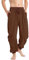 YAOBAOLE Herren Leinenhose Sommer Lang Strandhose Braun M