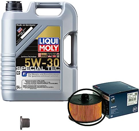 Inspektionspaket Wartungspaket Filterset mit 5 L Motoröl Special Tec F 5W-30, Ölfilter, Verschlussschraube