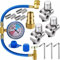 BPV31 Kit de valve de robinet pour perçage domestique avec manomètre pour climatisation automobile