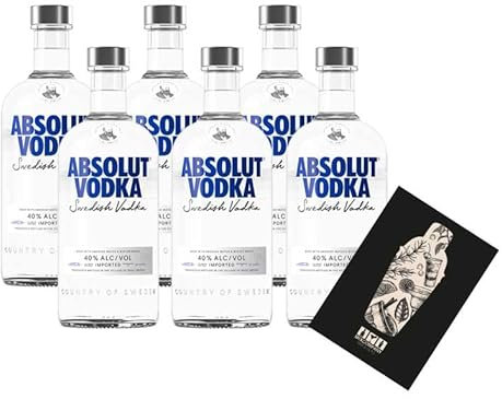 Absolut Vodka 6er Set swedish Schwedischer Vodka 6x 0,7L (40% Vol)- [Enthält Sulfite]