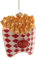 MARELIDA Weihnachtsbaumschmuck Pommes - Glas - Christbaumschmuck - matt - H: 11cm - Gold, rot, weiß