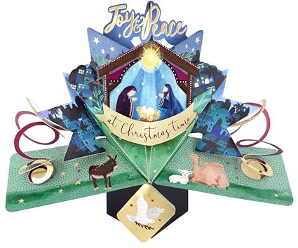 Second Nature Weihnachtskrippe, Pop-Up-Weihnachtskarte, 3D-Karten, Pop-Ups XPOP070