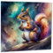 Eichhörnchen-Grußkarte, 145 x 145 mm, quadratisch