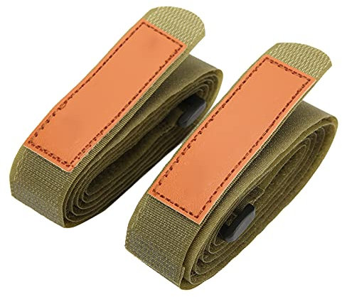 HERCHR 4 Stück Outdoor-Gurte, 110 X 2,5 Cm/43,3 X 1,0 Zoll Nylon-Mehrzweck-Spanngurt, Verstellbare Band-Kabelbinder Für Ski, Fahrräder, Fracht, Sport(Grün)