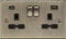 13A 2G SP Switched Socket with Dual USB A+C (5V DC 4.0A shared) - Antique Brass with Black Insert