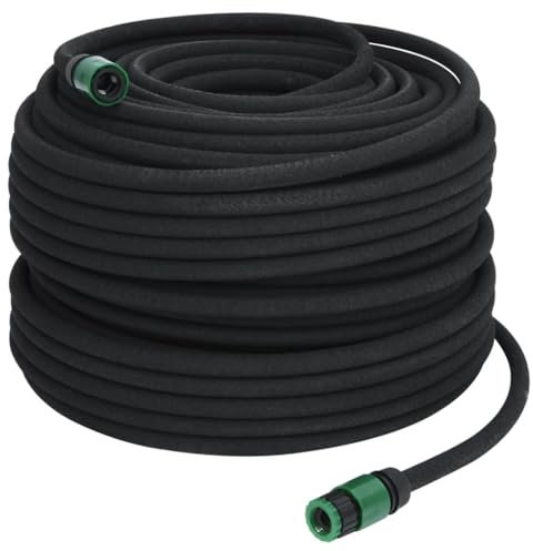 vidaXL Tubo di Irrigazione da Giardino Nero 0,6 100 m in Gomma