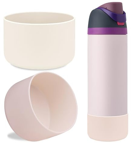 LUCKINEE 2 Stück schützende Silikon-Kofferraum-Unterseite für Owala FreeSip Twist and Flip Flask 680 ml und kompatibel mit Stanly Cup Tumbler 590-1134 ml und mehr Flaschen mit Bodendurchmesser 7,1–7,5